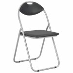 Vidaxl chaises pliantes 6 pi�ces en similicuir noir