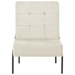 Vidaxl chaise de relaxation 65x79x87 cm blanc crème velours Vidaxl chaise de relaxation 65x79x87 cm blanc crème velours