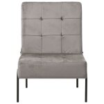 Vidaxl chaise de relaxation 65x79x87 cm gris clair velours
