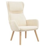 Vidaxl chaise de relaxation blanc crème velours Vidaxl chaise de relaxation blanc crème velours