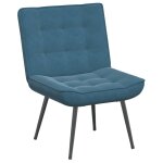 Vidaxl chaise de relaxation bleu 64x74x84 cm velours Vidaxl chaise de relaxation bleu 64x74x84 cm velours
