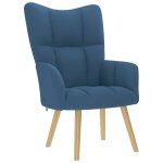 Vidaxl chaise de relaxation bleu tissu