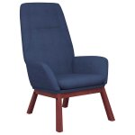 Vidaxl chaise de relaxation bleu tissu
