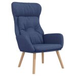 Vidaxl chaise de relaxation bleu tissu