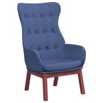 Vidaxl chaise de relaxation bleu tissu