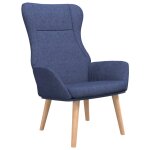 Vidaxl chaise de relaxation bleu tissu Vidaxl chaise de relaxation bleu tissu