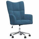Vidaxl chaise de relaxation bleu velours