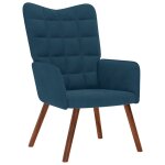 Vidaxl chaise de relaxation bleu velours