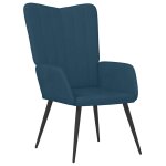 Vidaxl chaise de relaxation bleu velours