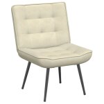 Vidaxl chaise de relaxation crme 64x74x84 cm velours