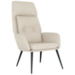 Vidaxl chaise de relaxation cr�me similicuir daim