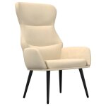 Vidaxl chaise de relaxation cr�me tissu