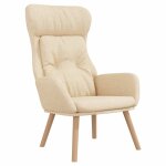 Vidaxl chaise de relaxation cr�me tissu