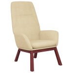 Vidaxl chaise de relaxation cr�me tissu
