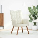 Vidaxl chaise de relaxation crème velours Vidaxl chaise de relaxation crème velours