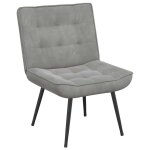 Vidaxl chaise de relaxation gris clair 64x74x84 cm velours