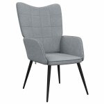 Vidaxl chaise de relaxation gris clair tissu