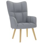 Vidaxl chaise de relaxation gris clair tissu