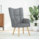 Vidaxl chaise de relaxation gris clair tissu Vidaxl chaise de relaxation gris clair tissu