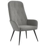 Vidaxl chaise de relaxation gris clair velours