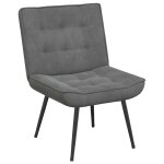 Vidaxl chaise de relaxation gris fonc� 64x74x84 cm velours