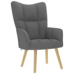 Vidaxl chaise de relaxation gris fonc� tissu