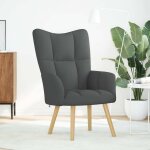 Vidaxl chaise de relaxation gris foncé tissu Vidaxl chaise de relaxation gris foncé tissu