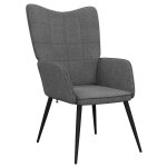 Vidaxl chaise de relaxation gris fonc� tissu