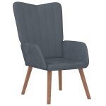 Vidaxl chaise de relaxation gris fonc velours
