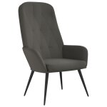 Vidaxl chaise de relaxation gris foncé velours Vidaxl chaise de relaxation gris foncé velours