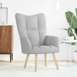 Vidaxl chaise de relaxation gris nuage tissu Vidaxl chaise de relaxation gris nuage tissu