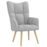 Vidaxl chaise de relaxation gris nuage tissu
