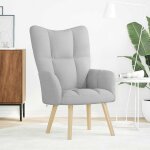 Vidaxl chaise de relaxation gris nuage tissu