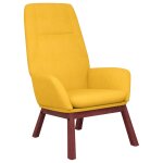 Vidaxl chaise de relaxation jaune moutarde tissu