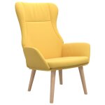 Vidaxl chaise de relaxation jaune moutarde tissu Vidaxl chaise de relaxation jaune moutarde tissu
