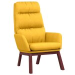Vidaxl chaise de relaxation jaune moutarde tissu Vidaxl chaise de relaxation jaune moutarde tissu
