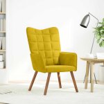 Vidaxl chaise de relaxation jaune velours