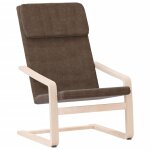 Vidaxl chaise de relaxation marron fonc tissu