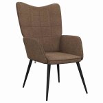 Vidaxl chaise de relaxation marron tissu