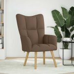 Vidaxl chaise de relaxation marron tissu Vidaxl chaise de relaxation marron tissu