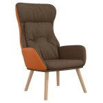 Vidaxl chaise de relaxation marron tissu et pvc