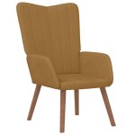 Vidaxl chaise de relaxation marron velours