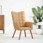 Vidaxl chaise de relaxation marron velours