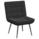 Vidaxl chaise de relaxation noir 64x74x84 cm velours