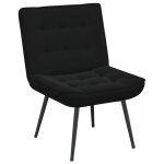 Vidaxl chaise de relaxation noir 64x74x84 cm velours