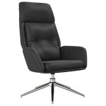 Vidaxl chaise de relaxation noir cuir vritable