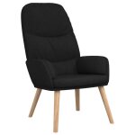 Vidaxl chaise de relaxation noir tissu