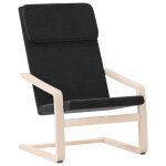Vidaxl chaise de relaxation noir tissu