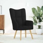 Vidaxl chaise de relaxation noir tissu Vidaxl chaise de relaxation noir tissu