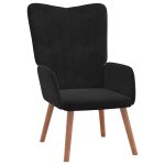 Vidaxl chaise de relaxation noir velours